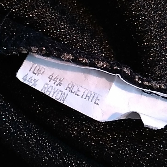 Vintage JS Collection Cropped Gold Flecked Thin Cardigan Style Sweater - Picture 7 of 7